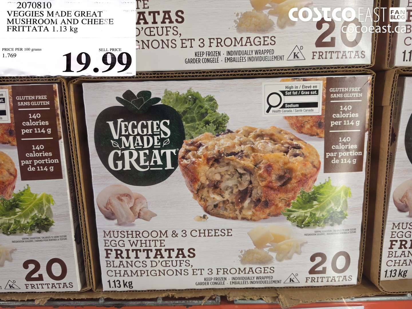 2070810 VEGGIES MADE GREAT MUSHROOM AND CHEESE FRITTATA 1.13 KG $19.99