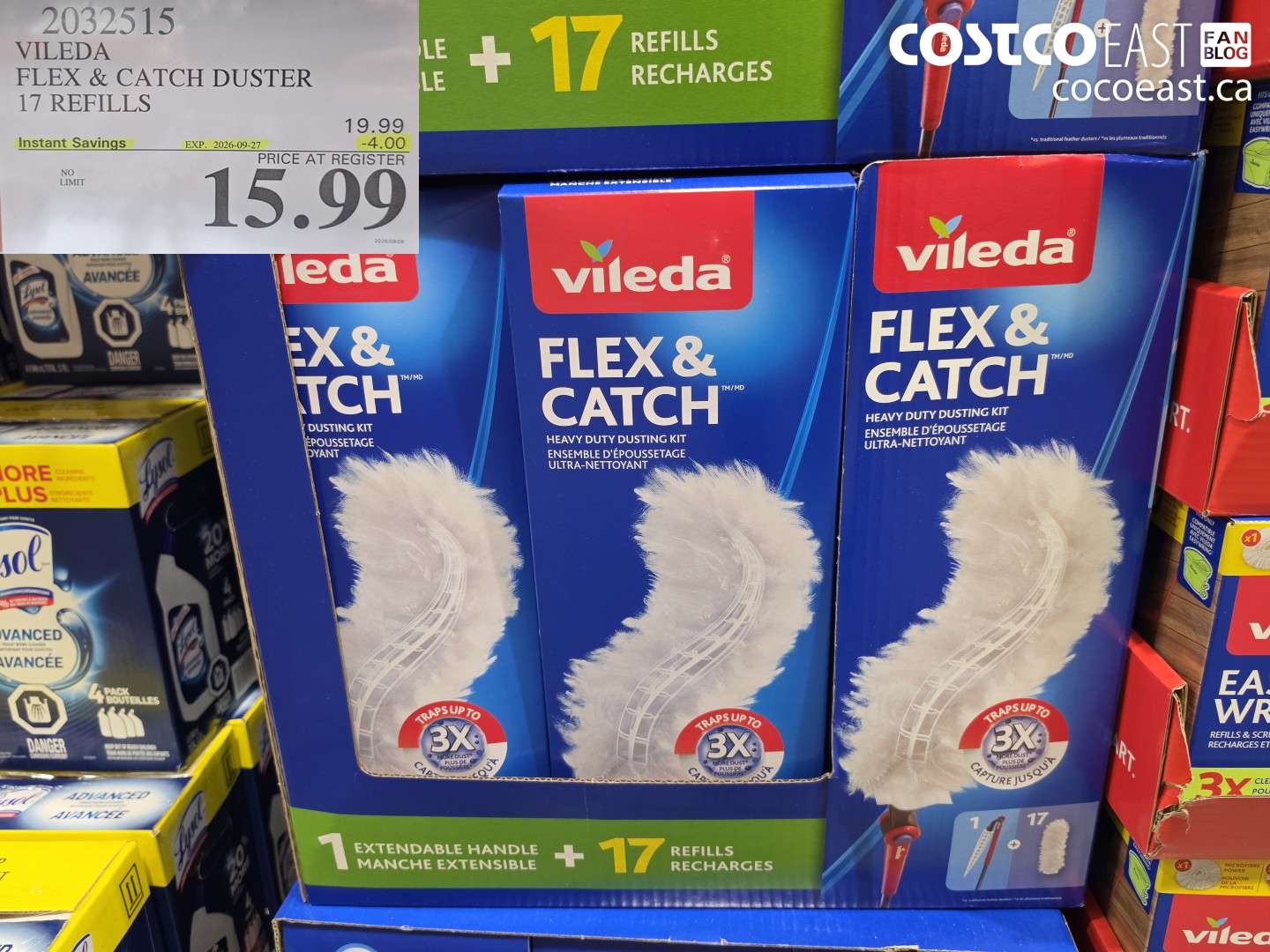 2032515 VILEDA FLEX & CATCH DUSTER 17 REFILLS ($4.00 INSTANT SAVINGS EXPIRES ON 2026-09-27) $15.99