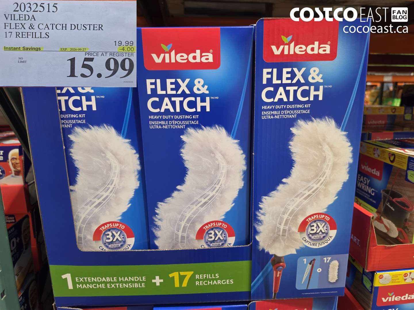 2032515 VILEDA FLEX & CATCH DUSTER 17 REFILLS ($4.00 INSTANT SAVINGS EXPIRES ON 2026-09-27) $15.99