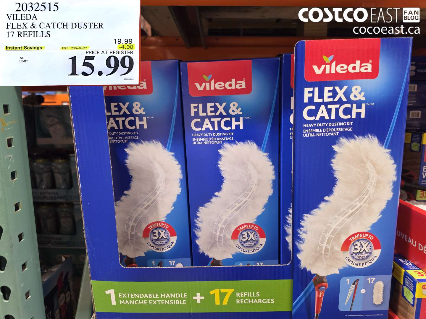 2032515 VILEDA FLEX & CATCH DUSTER 17 REFILLS ($4.00 INSTANT SAVINGS EXPIRES ON 2026-09-27) $15.99