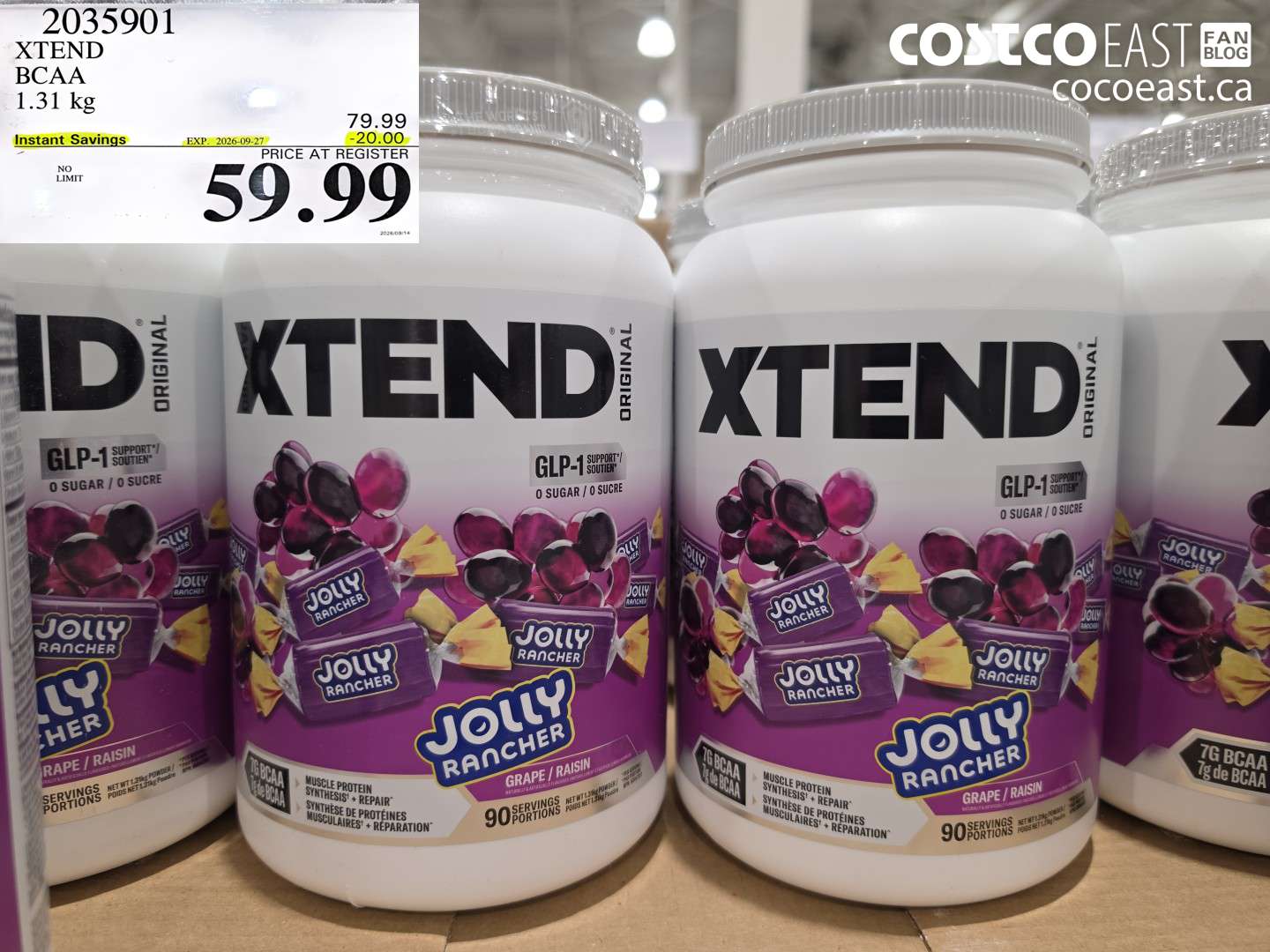 2035901 XTEND BCAA 1.31 KG ($20.00 INSTANT SAVINGS EXPIRES ON 2026-09-27) $59.99