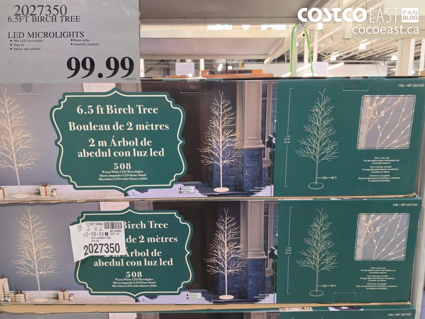 2027350 6.5FT BIRCH TREE LED MICROLIGHTS $99.99