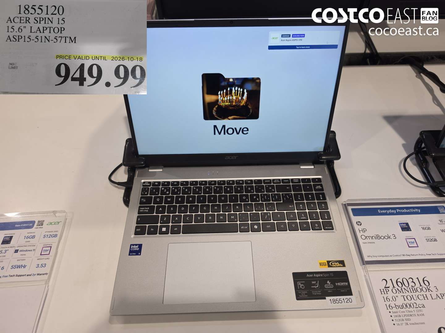 1855120 ACER SPIN 15 15.6