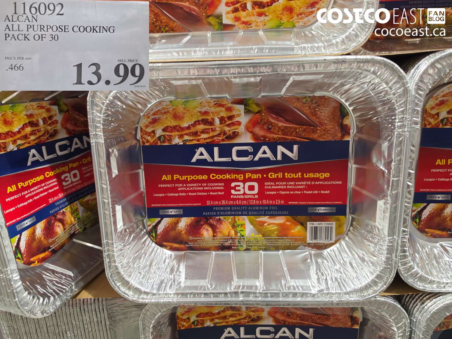 116092 ALCAN ALL PURPOSE COOKING PACK OF 30 $13.99