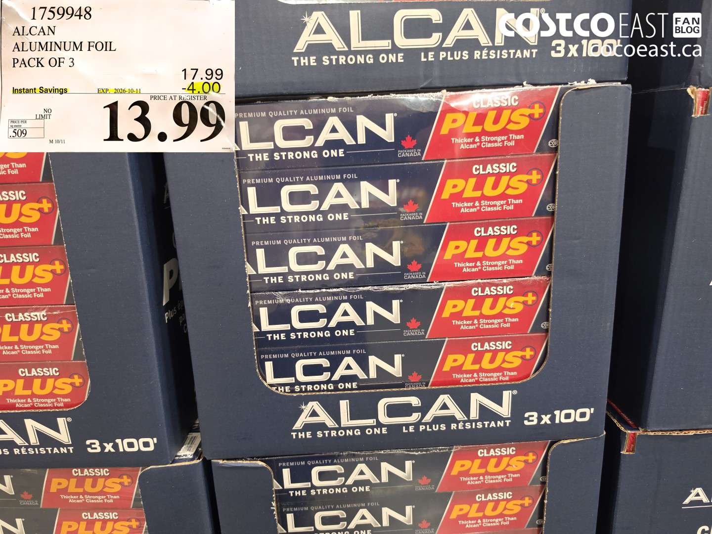 1759948 ALCAN ALUMINUM FOIL PACK OF 3 ($4.00 INSTANT SAVINGS EXPIRES ON 2026-10-11) $13.99