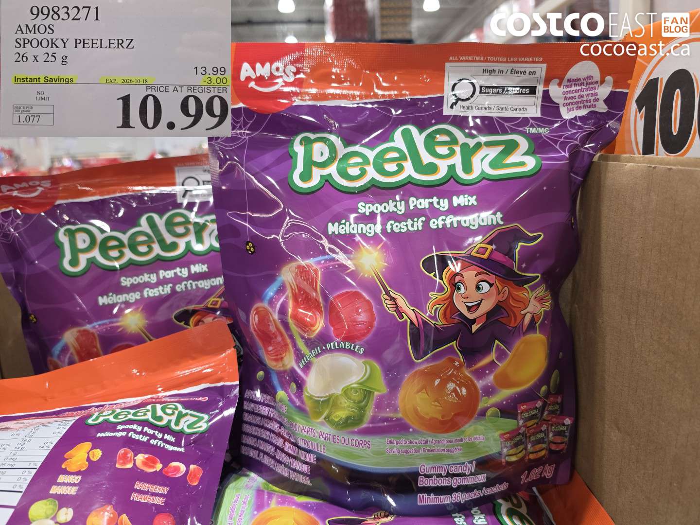 9983271 AMOS SPOOKY PEELERZ 26 X 25 G ($3.00 INSTANT SAVINGS EXPIRES ON 2026-10-18) $10.99