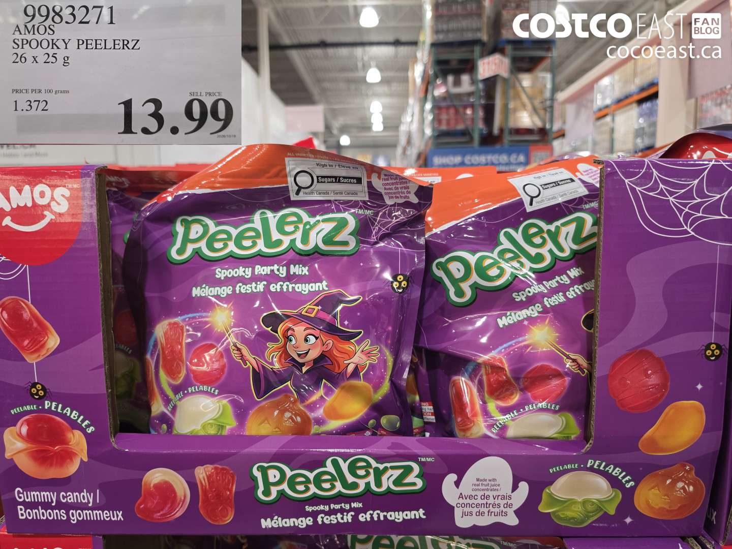 9983271 AMOS SPOOKY PEELERZ 26 X 25 G $13.99