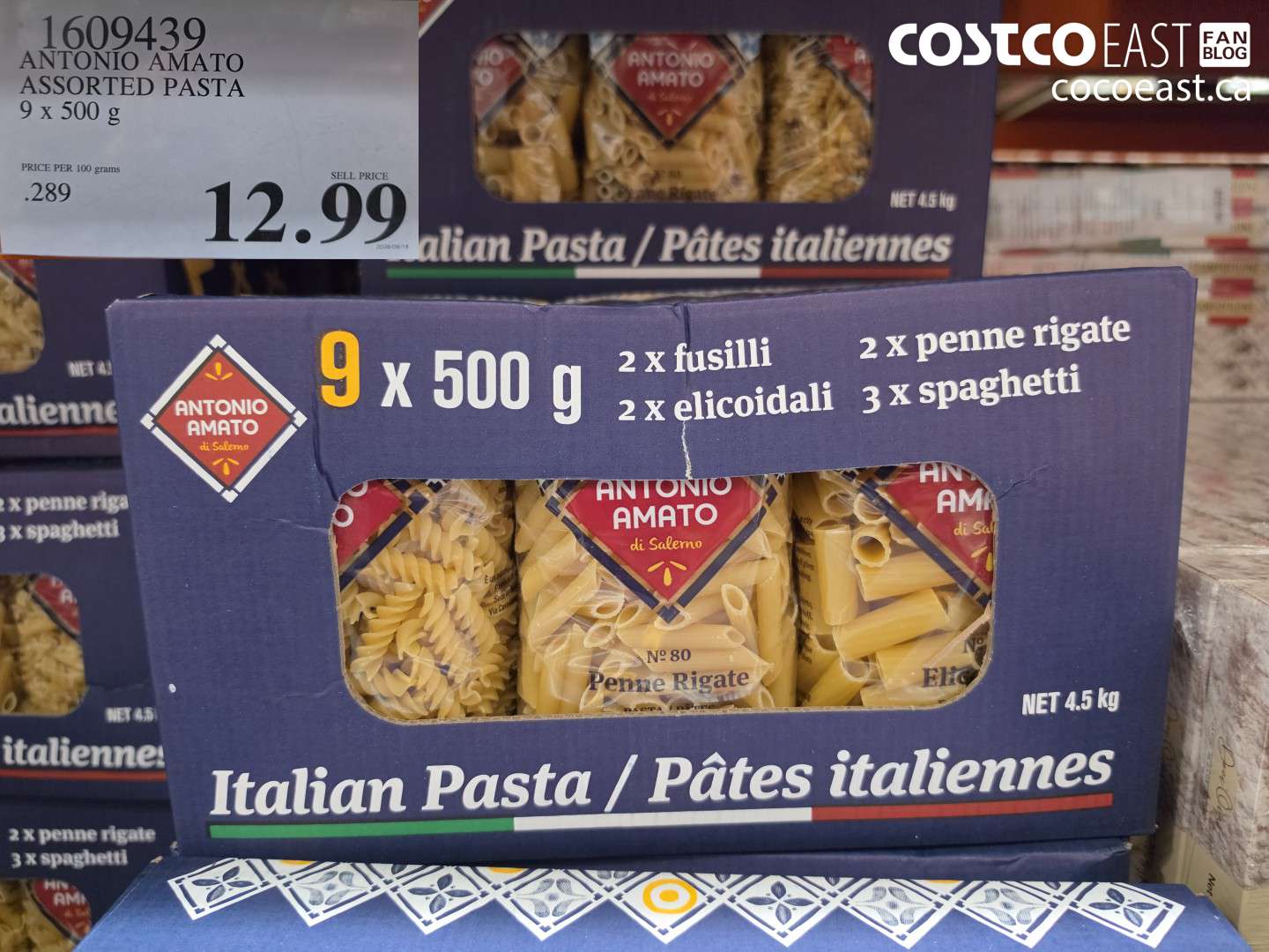 1609439 ANTONIO AMATO ASSORTED PASTA 9 X 500 G $12.99