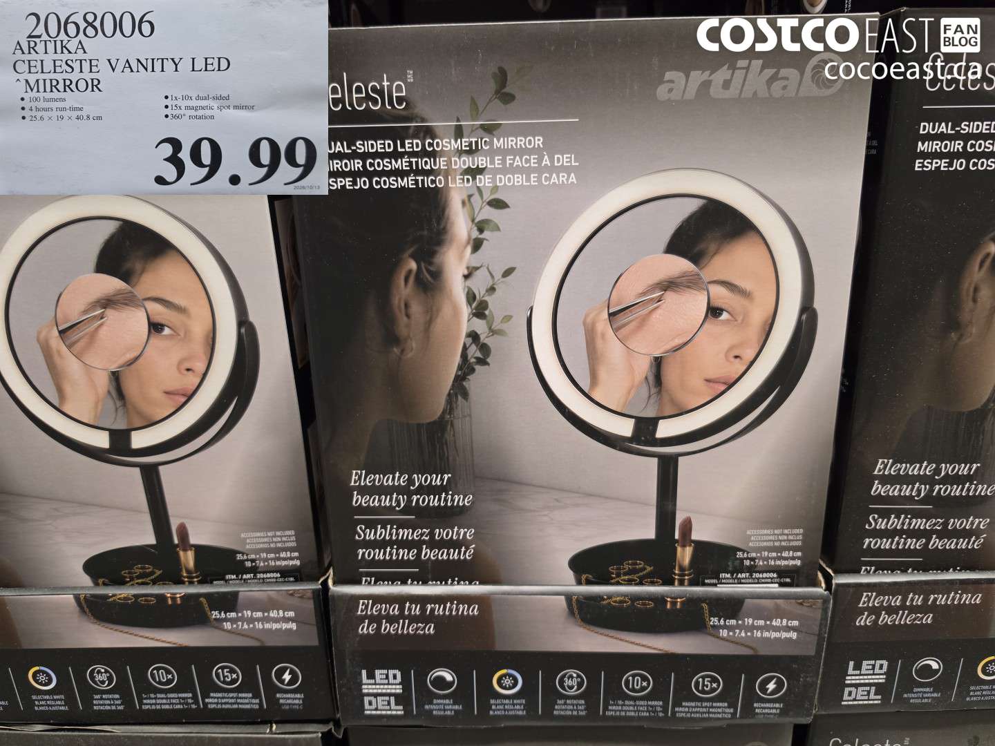 2068006 ARTIKA CELESTE VANITY LED MIRROR $39.99