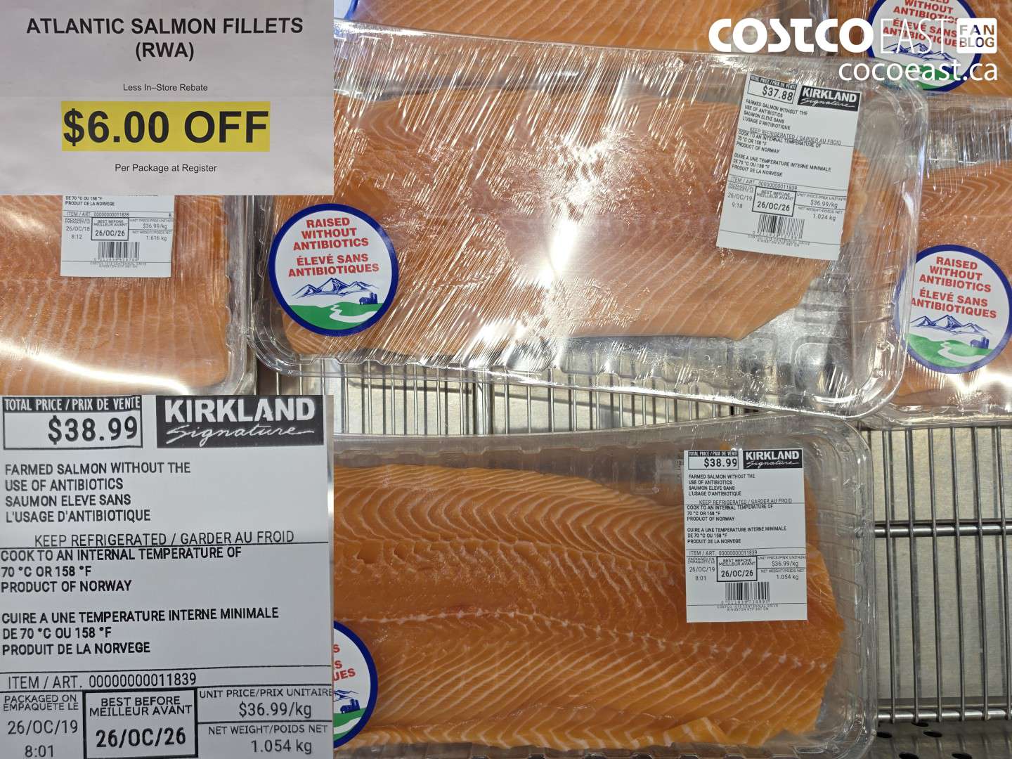 11839 ATLANTIC SALMON FILLETS (RWA) ($6.00 INSTANT SAVINGS)