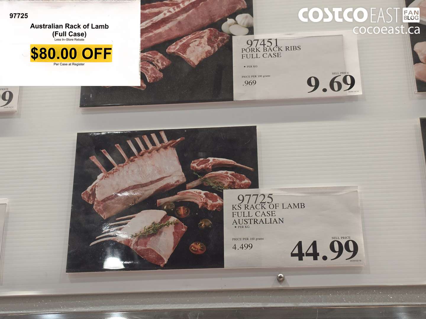 97725 AUSTRALIAN RACK OF LAMB (FULL CASE) ($80.00 INSTANT SAVINGS)