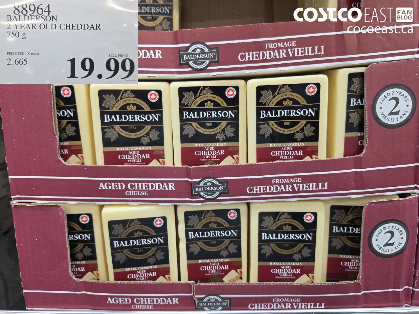 88964 BALDERSON 2 YEAR OLD CHEDDAR 750 G $19.99