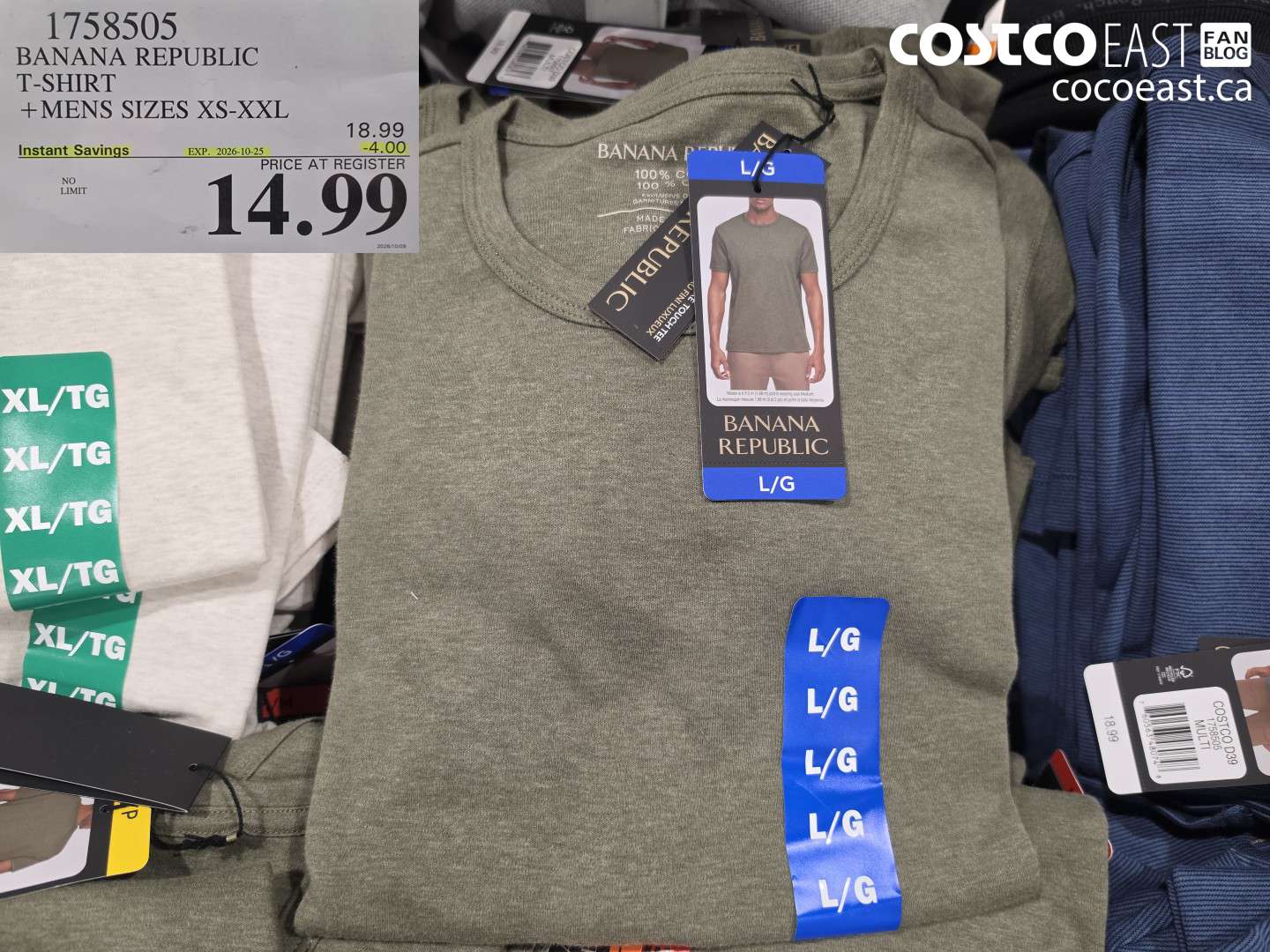 1758505 BANANA REPUBLIC T-SHIRT MENS SIZES XS-XXL ($4.00 INSTANT SAVINGS EXPIRES ON 2026-10-25) $14.99