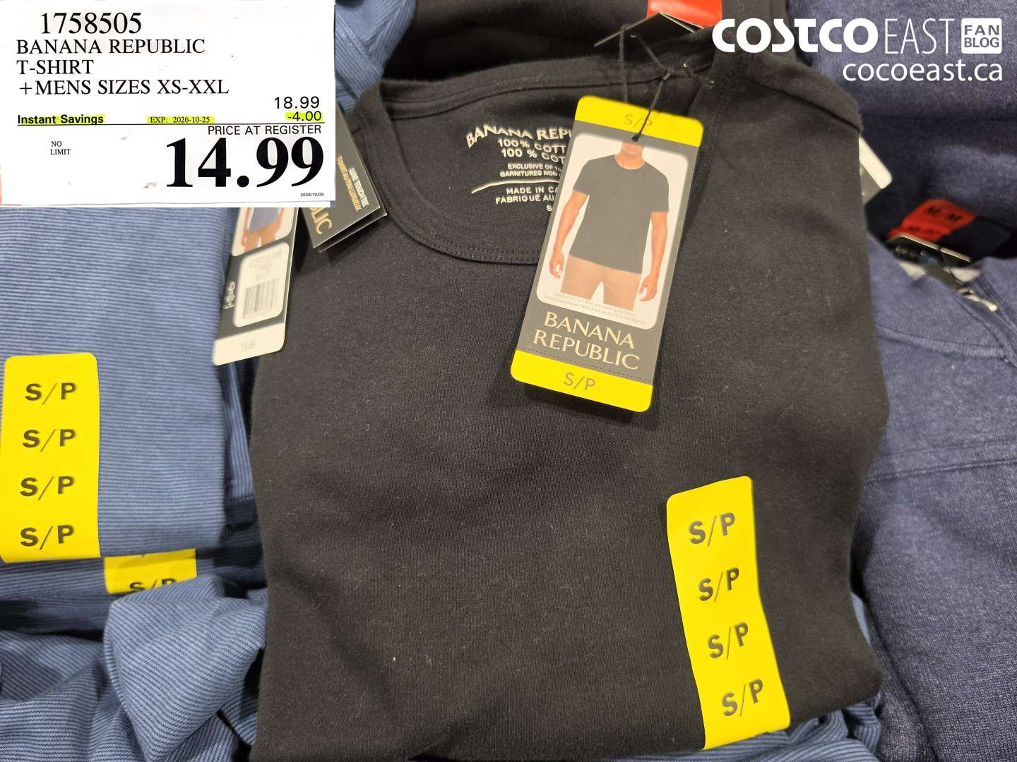 1758505 BANANA REPUBLIC T-SHIRT +MENS SIZES XS-XXL ($4.00 INSTANT SAVINGS EXPIRES ON 2026-10-25) $14.99