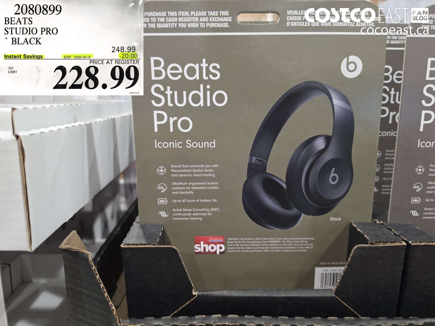 2080899 BEATS STUDIO PRO BLACK ($20.00 INSTANT SAVINGS EXPIRES ON 2026-10-15) $228.99