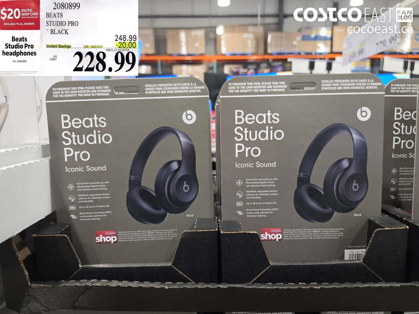 2080899 BEATS STUDIO PRO BLACK ($20.00 INSTANT SAVINGS EXPIRES ON 2026-10-15) $228.99