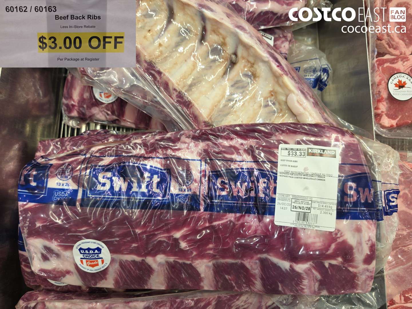 60162 BEEF BACK RIBS ($3.00 INSTANT SAVINGS)