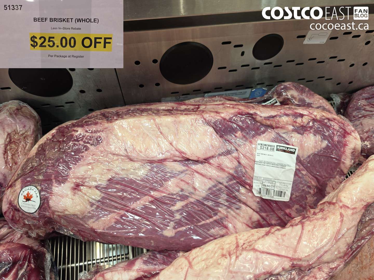 51337 BEEF BRISKET (WHOLE) ($25.00 INSTANT SAVINGS)