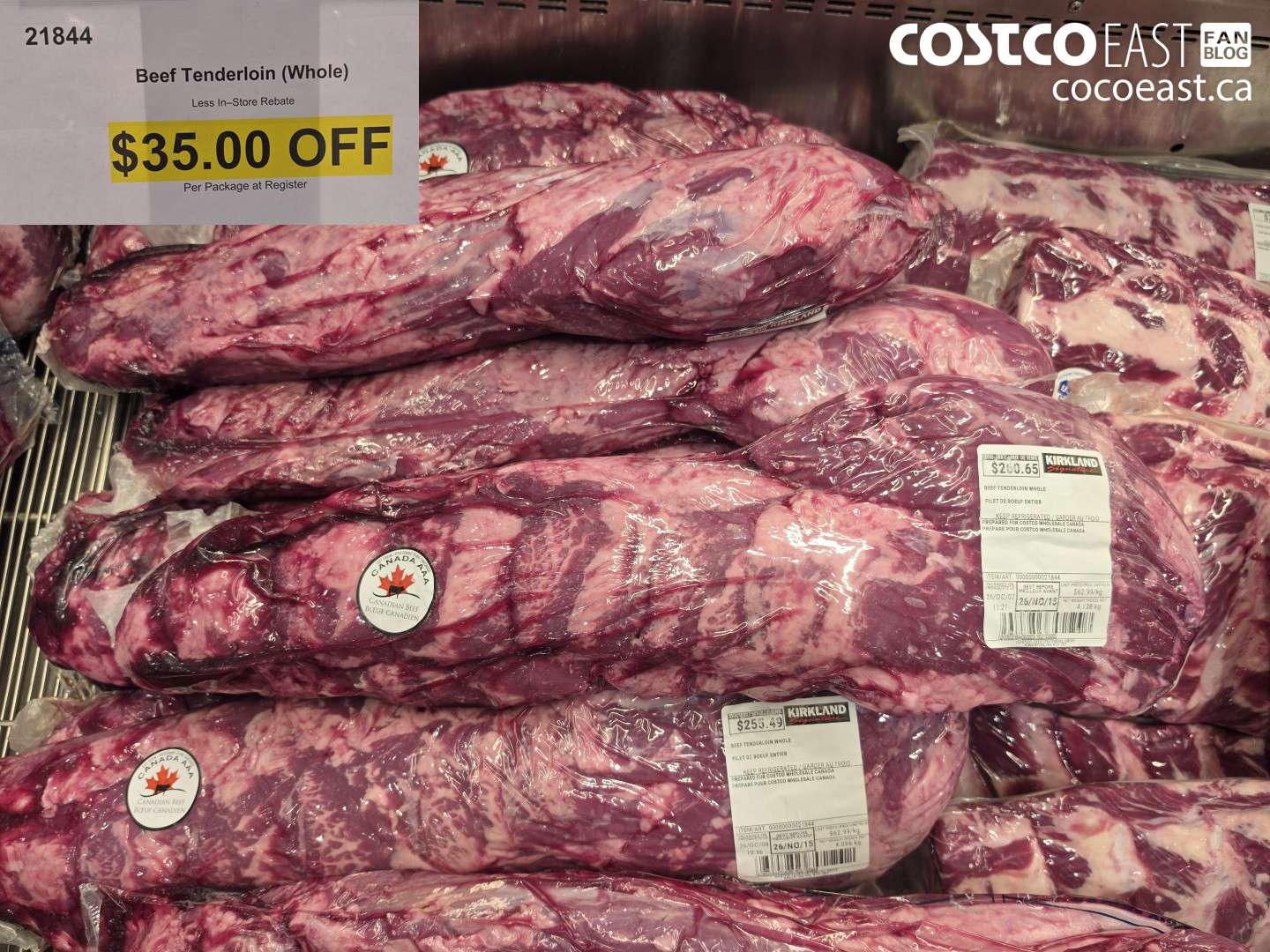 21844 BEEF TENDERLOIN (WHOLE) ($35.00 INSTANT SAVINGS)