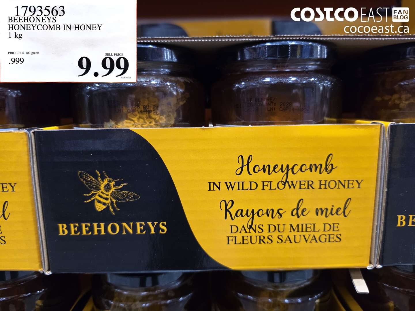 1793563 BEEHONEYS HONEYCOMB IN HONEY 1 KG $9.99