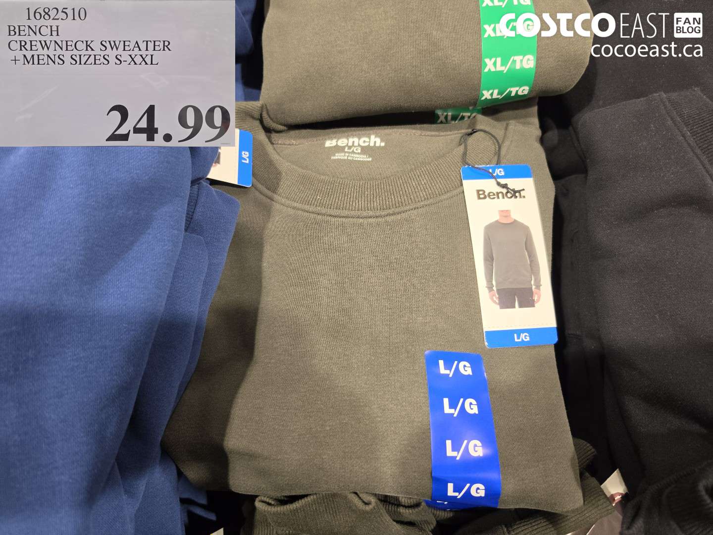 1682510 BENCH CREWNECK SWEATER MENS SIZES S-XXL $24.99