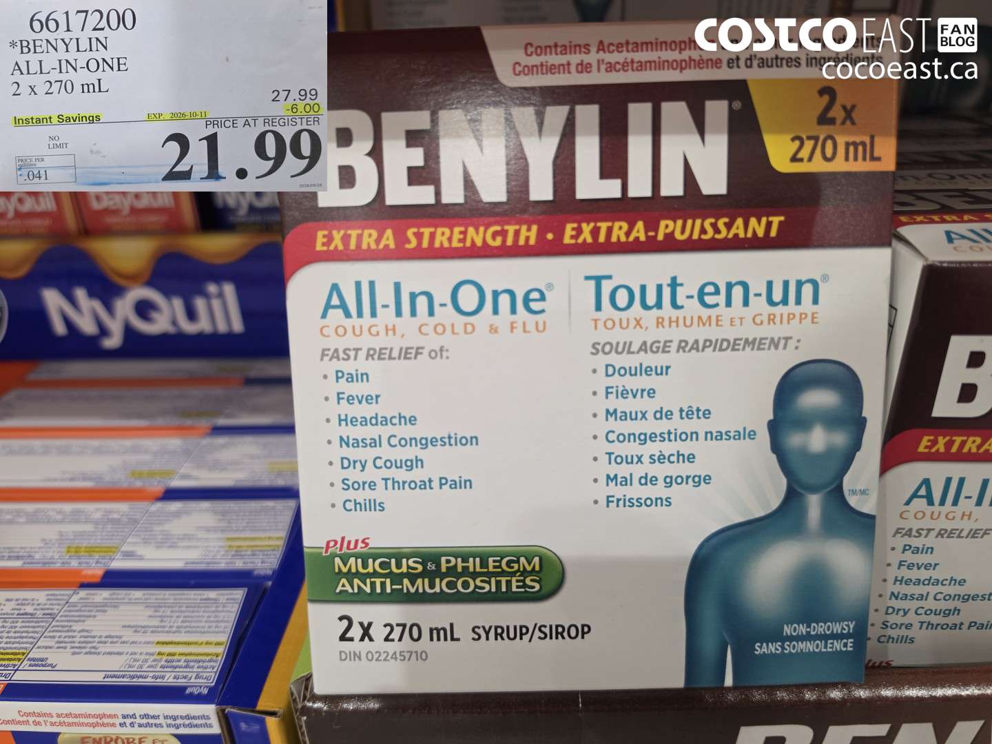 6617200 BENYLIN ALL-IN-ONE 2 X 270 ML ($6.00 INSTANT SAVINGS EXPIRES ON 2026-10-11) $21.99
