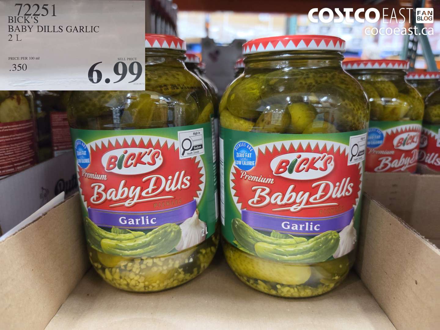 72251 BICK'S BABY DILLS GARLIC 2 L $6.99