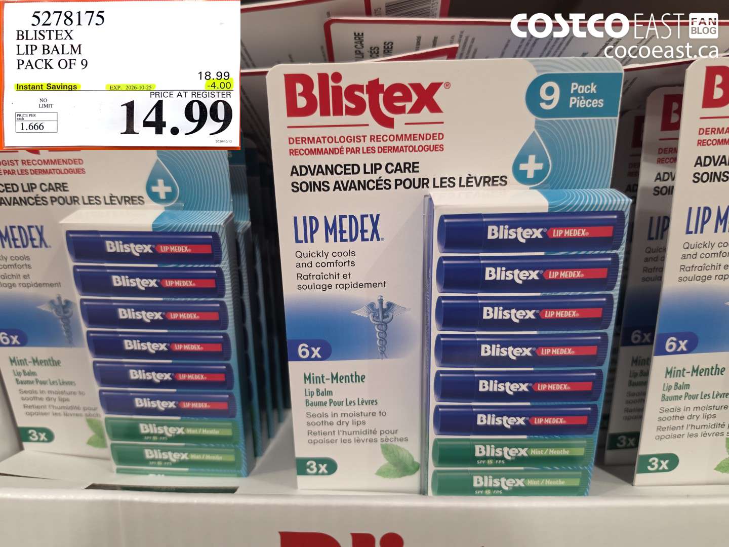 5278175 BLISTEX LIP BALM PACK OF 9 ($4.00 INSTANT SAVINGS EXPIRES ON 2026-10-25) $14.99