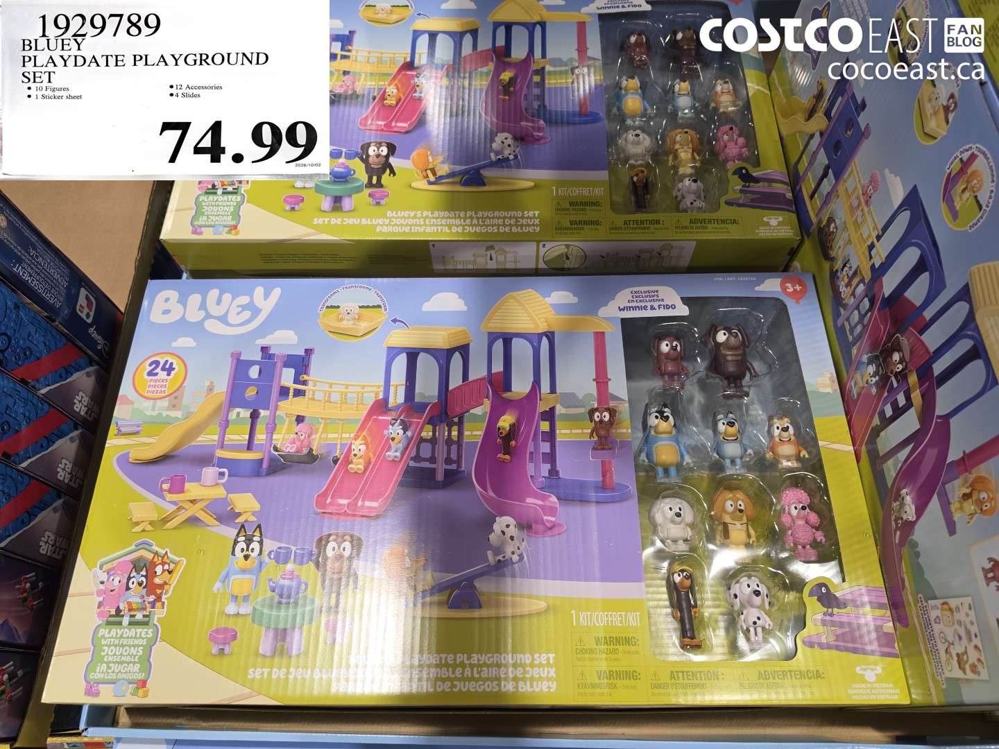 1929789 BLUEY PLAYDATE PLAYGROUND SET $74.99