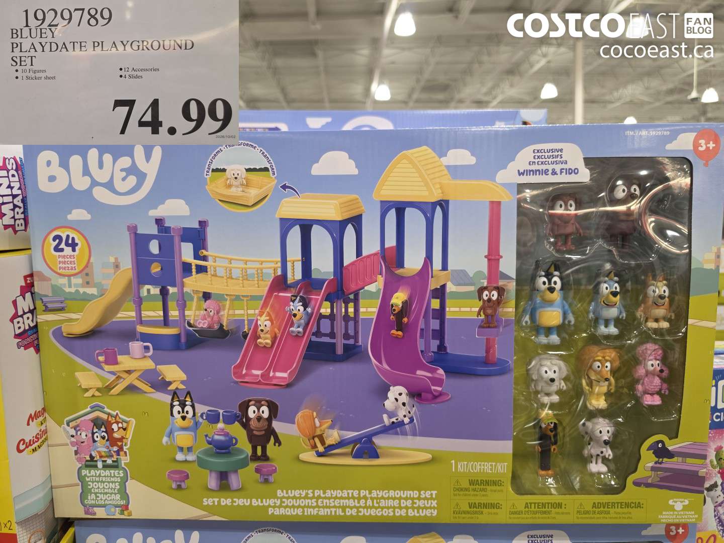 1929789 BLUEY PLAYDATE PLAYGROUND SET $74.99