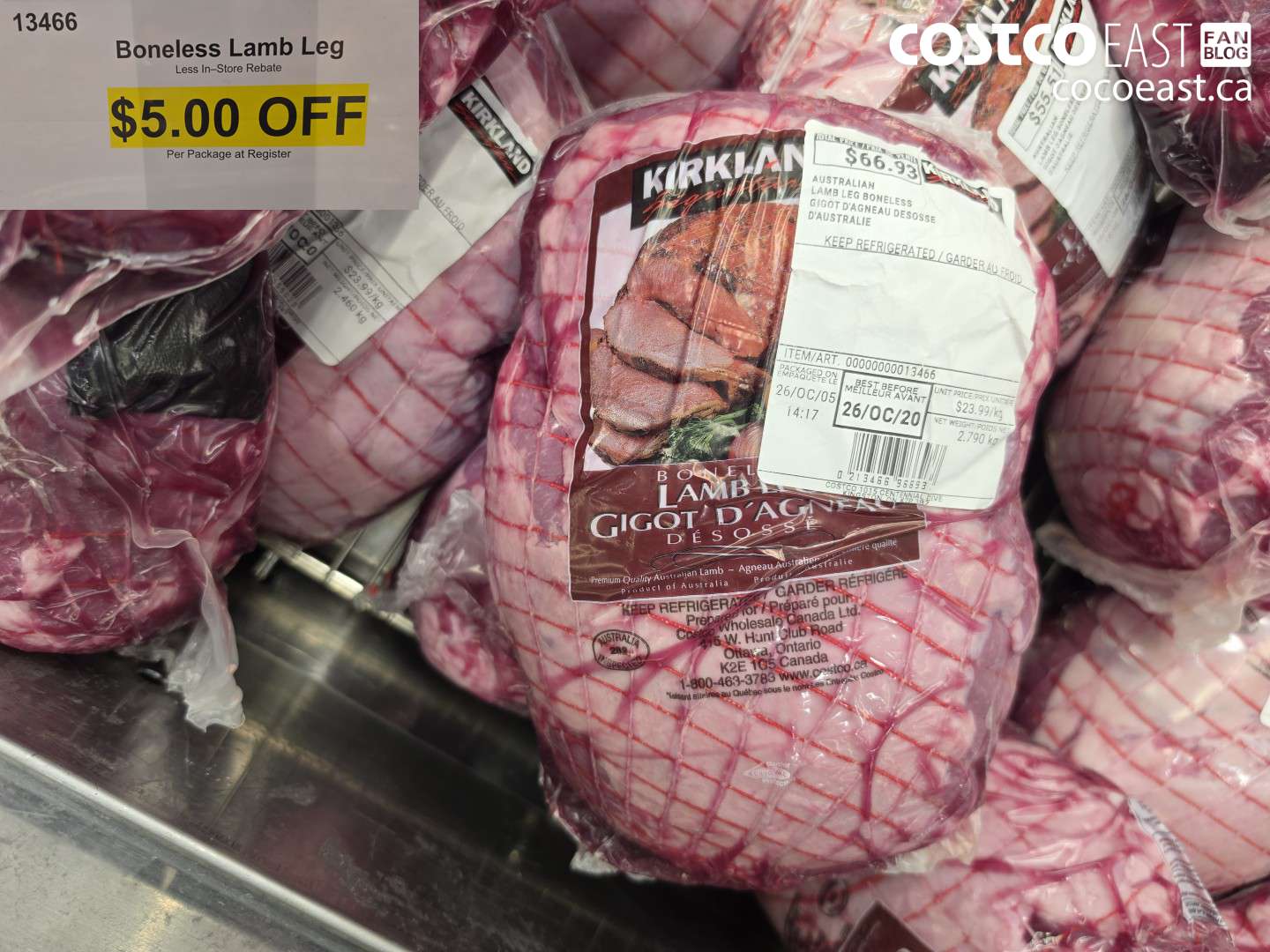 13466 BONELESS LAMB LEG ($5.00 INSTANT SAVINGS)