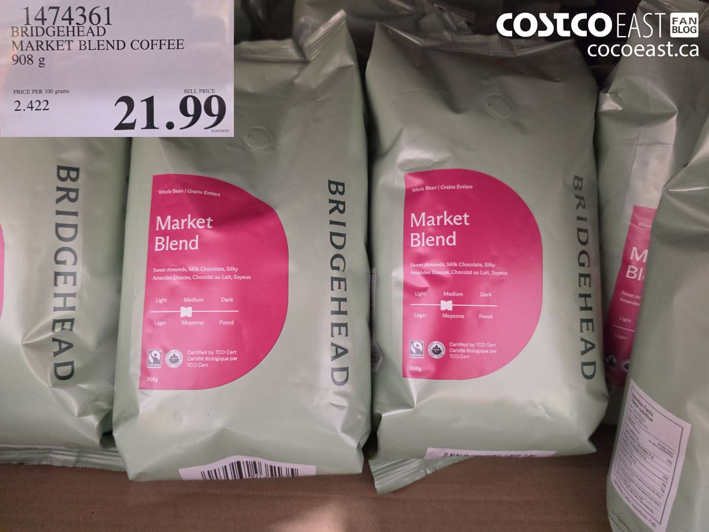 1474361 BRIDGEHEAD MARKET BLEND COFFEE 908 G $21.99