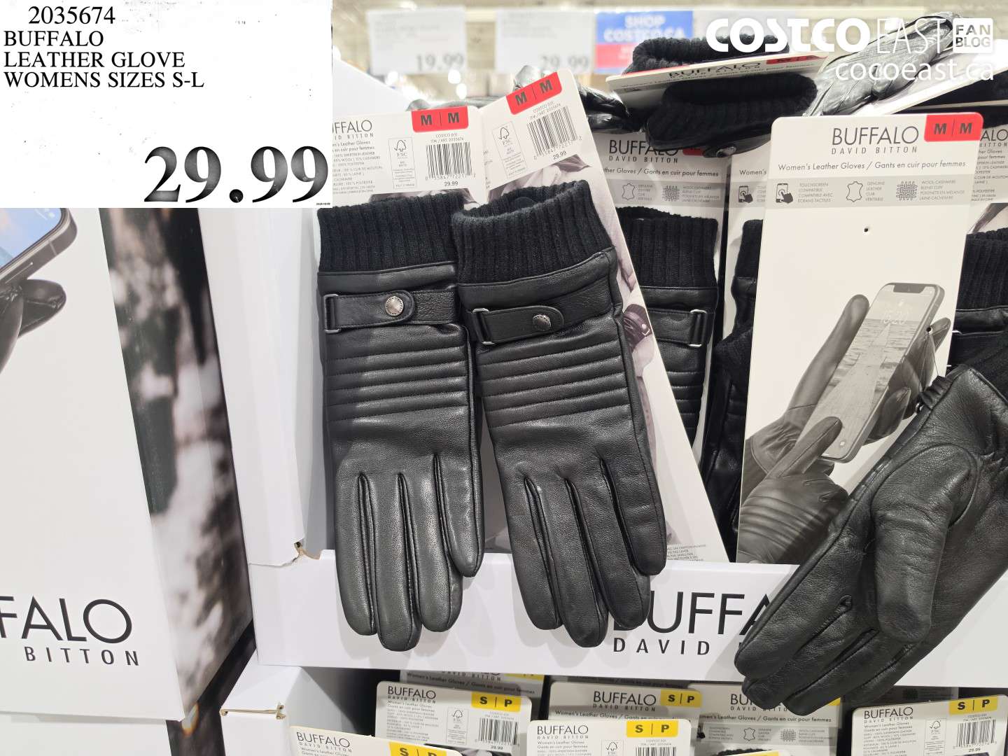 2035674 BUFFALO LEATHER GLOVE WOMENS SIZES S-L $29.99