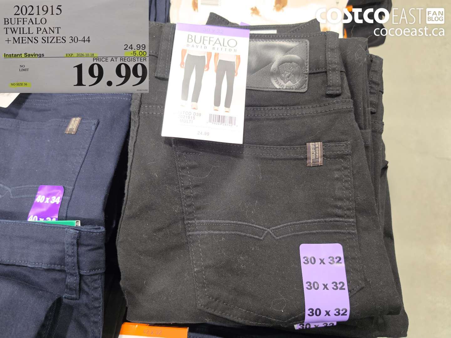 2021915 BUFFALO TWILL PANT MENS SIZES 30-44 ($5.00 INSTANT SAVINGS EXPIRES ON 2026-10-18) $19.99