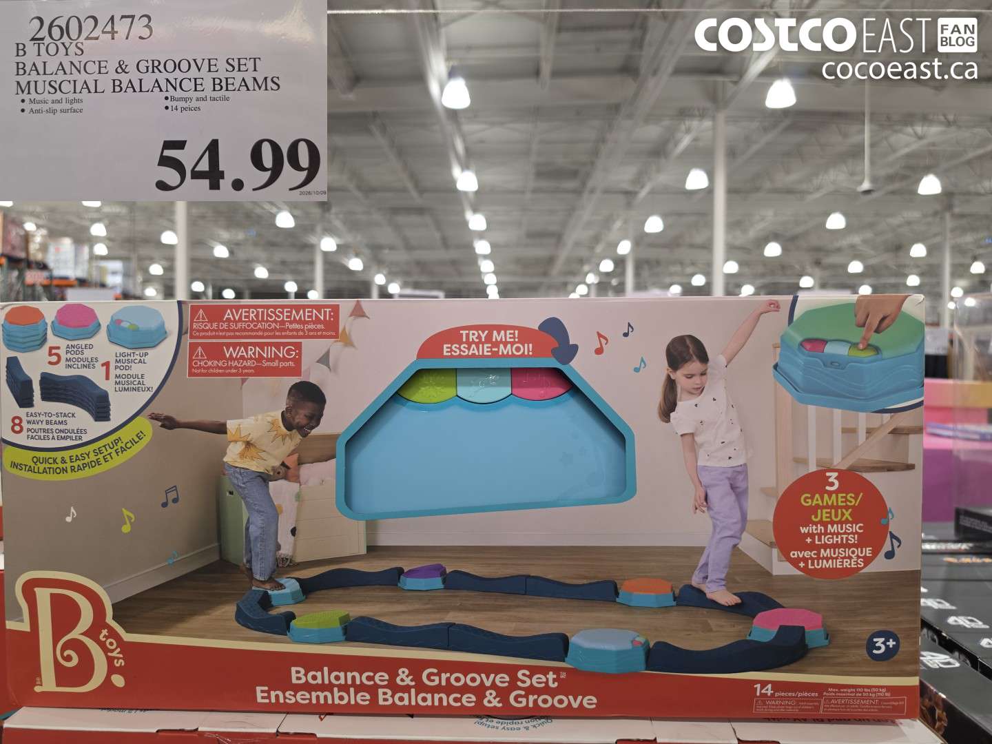 2602473 B TOYS BALANCE & GROOVE SET MUSCIAL BALANCE BEAMS $54.99