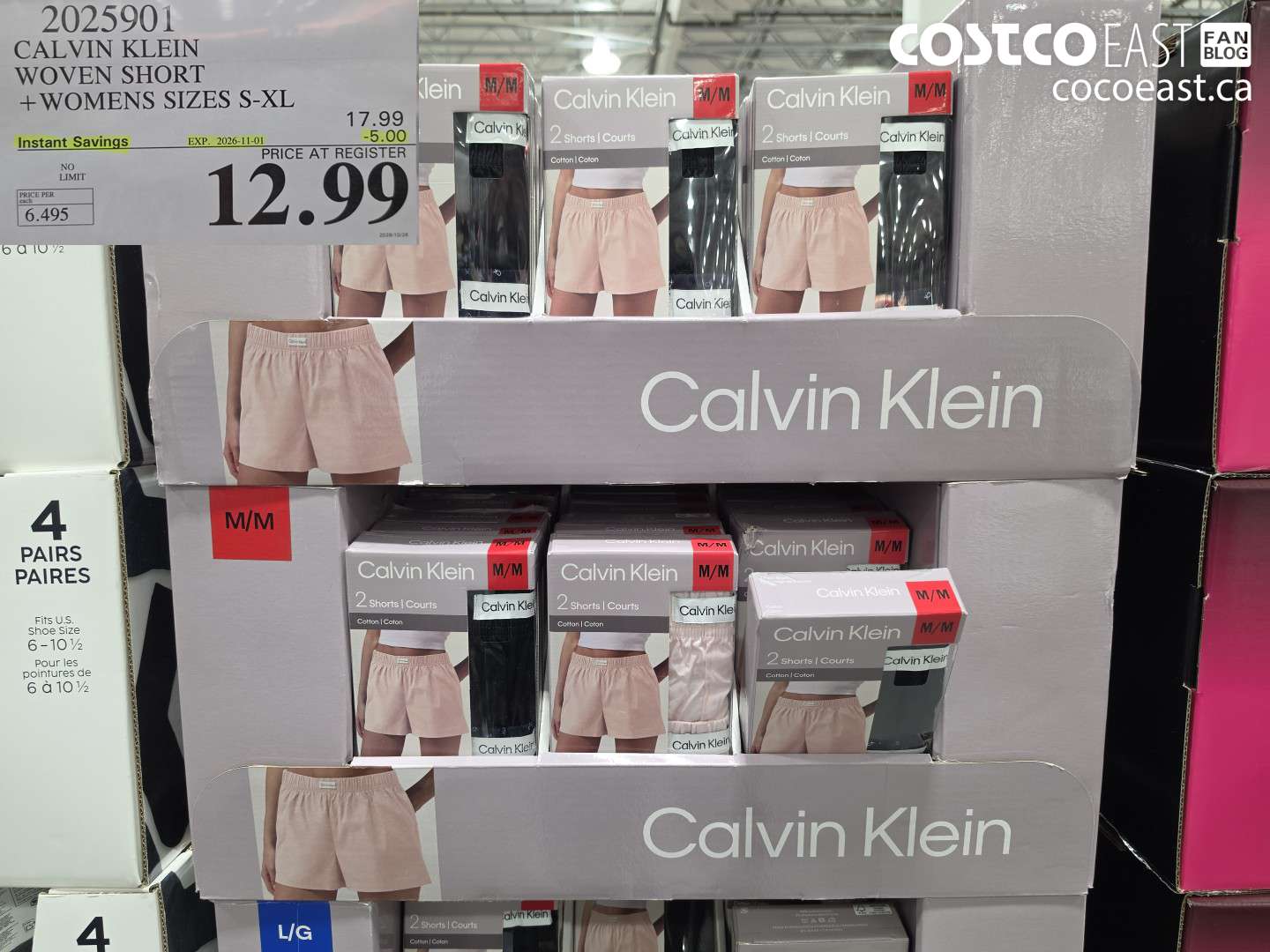 2025901 CALVIN KLEIN WOVEN SHORT + WOMENS SIZES S-XL ($5.00 INSTANT SAVINGS EXPIRES ON 2026-11-01) $12.99