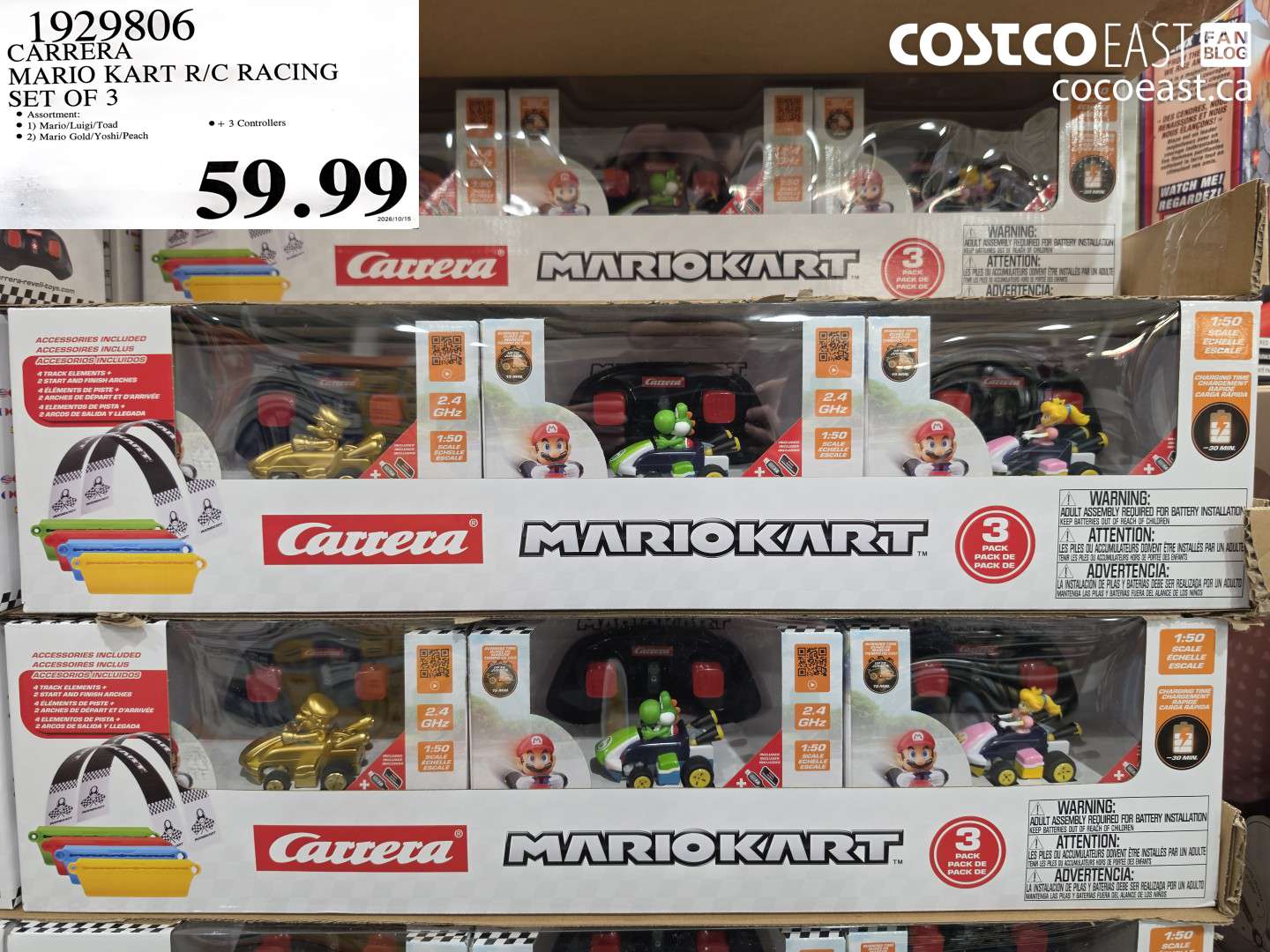 1929806 CARRERA MARIO KART R/C RACING SET OF 3 $59.99