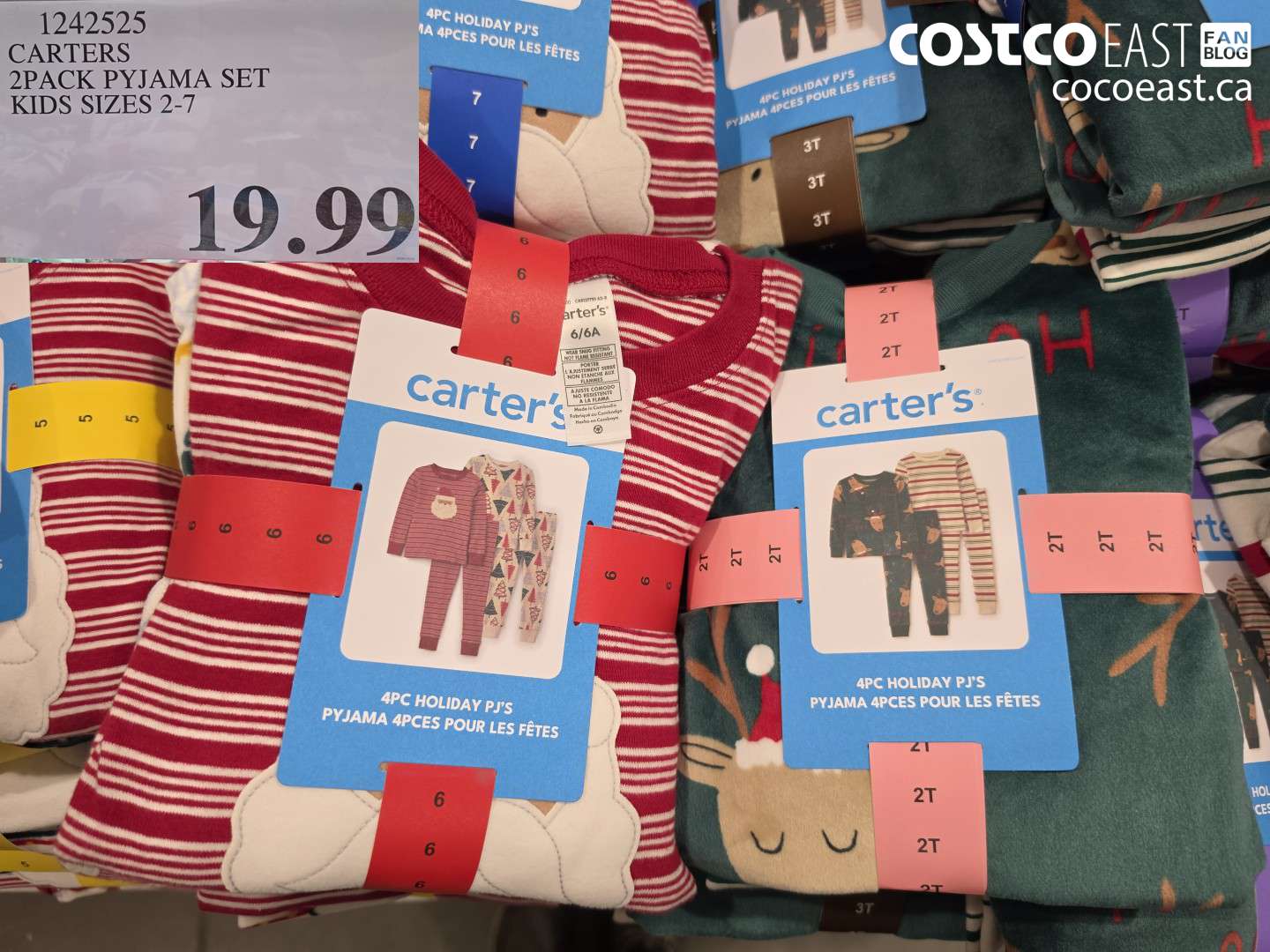 1242525 CARTERS 2PACK PYJAMA SET KIDS SIZES 2-7 $19.99