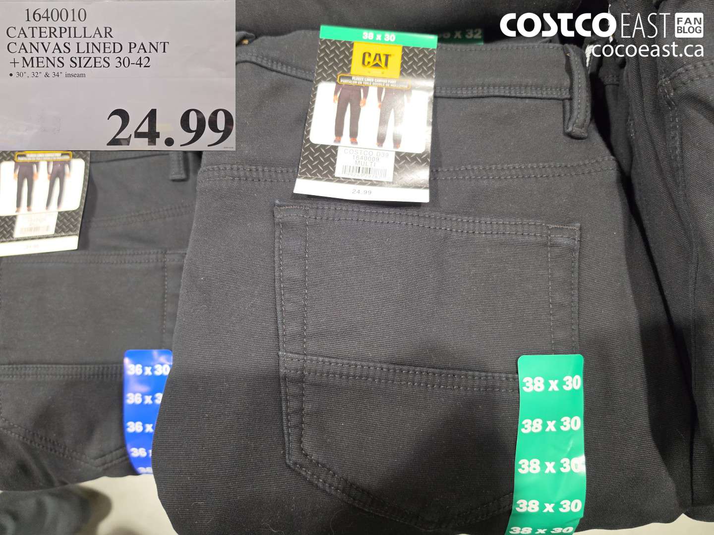 1640010 CATERPILLAR CANVAS LINED PANT MENS SIZES 30-42 $24.99