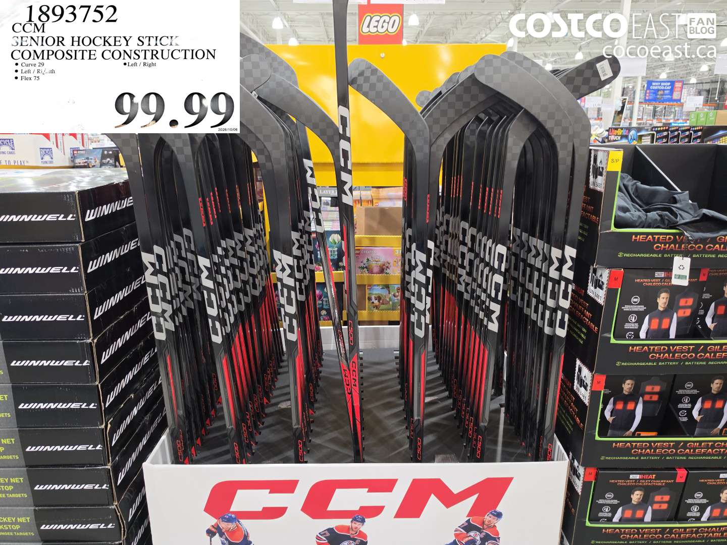 1893752 CCM SENIOR HOCKEY STICK COMPOSITE CONSTRUCTION $99.99