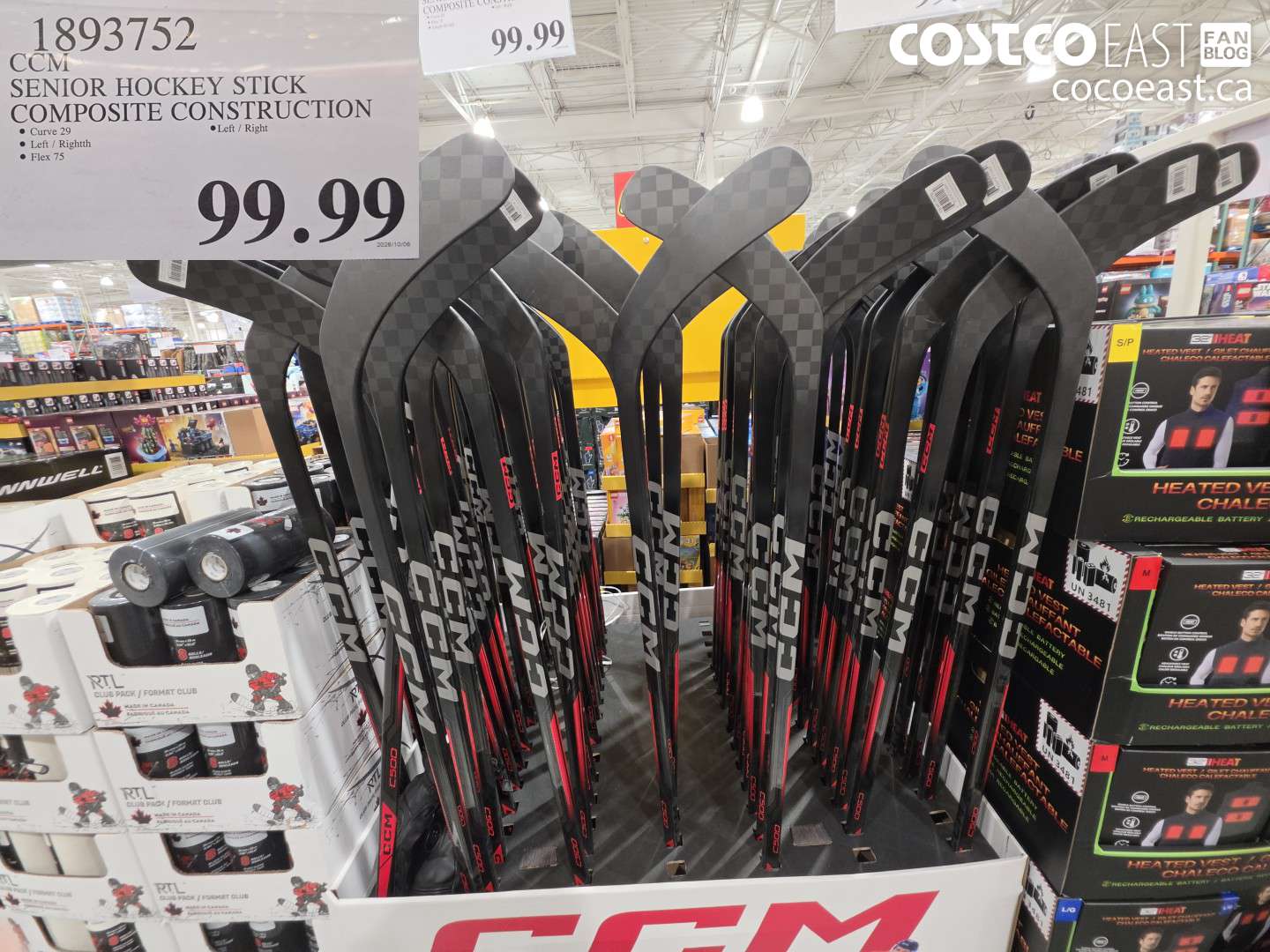 1893752 CCM SENIOR HOCKEY STICK COMPOSITE CONSTRUCTION $99.99