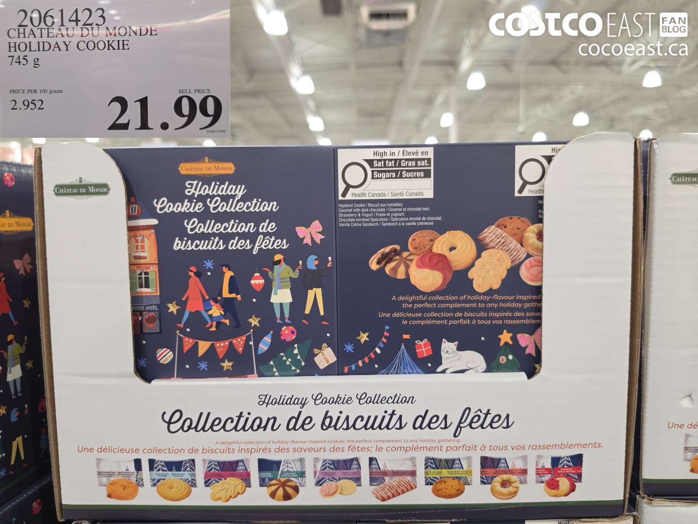2061423 CHATEAU DU MONDE HOLIDAY COOKIE 745 G $21.99