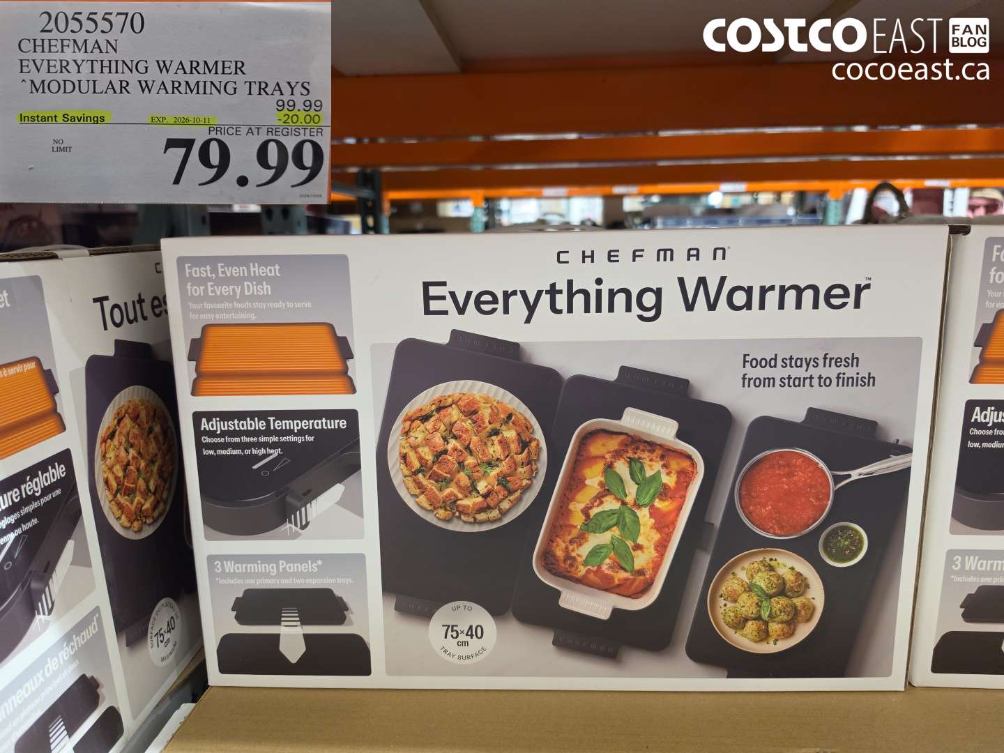 2055570 CHEFMAN EVERYTHING WARMER MODULAR WARMING TRAYS ($20.00 INSTANT SAVINGS EXPIRES ON 2026-10-11) $79.99