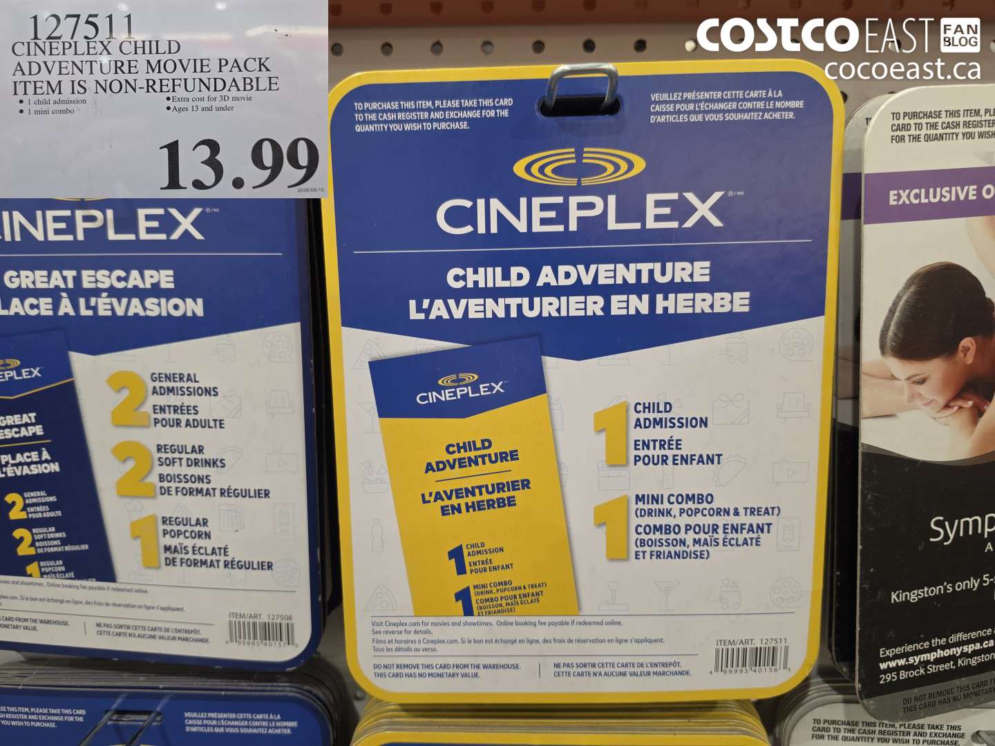 127511 CINEPLEX CHILD ADVENTURE MOVIE PACK ITEM IS NON-REFUNDABLE $13.99