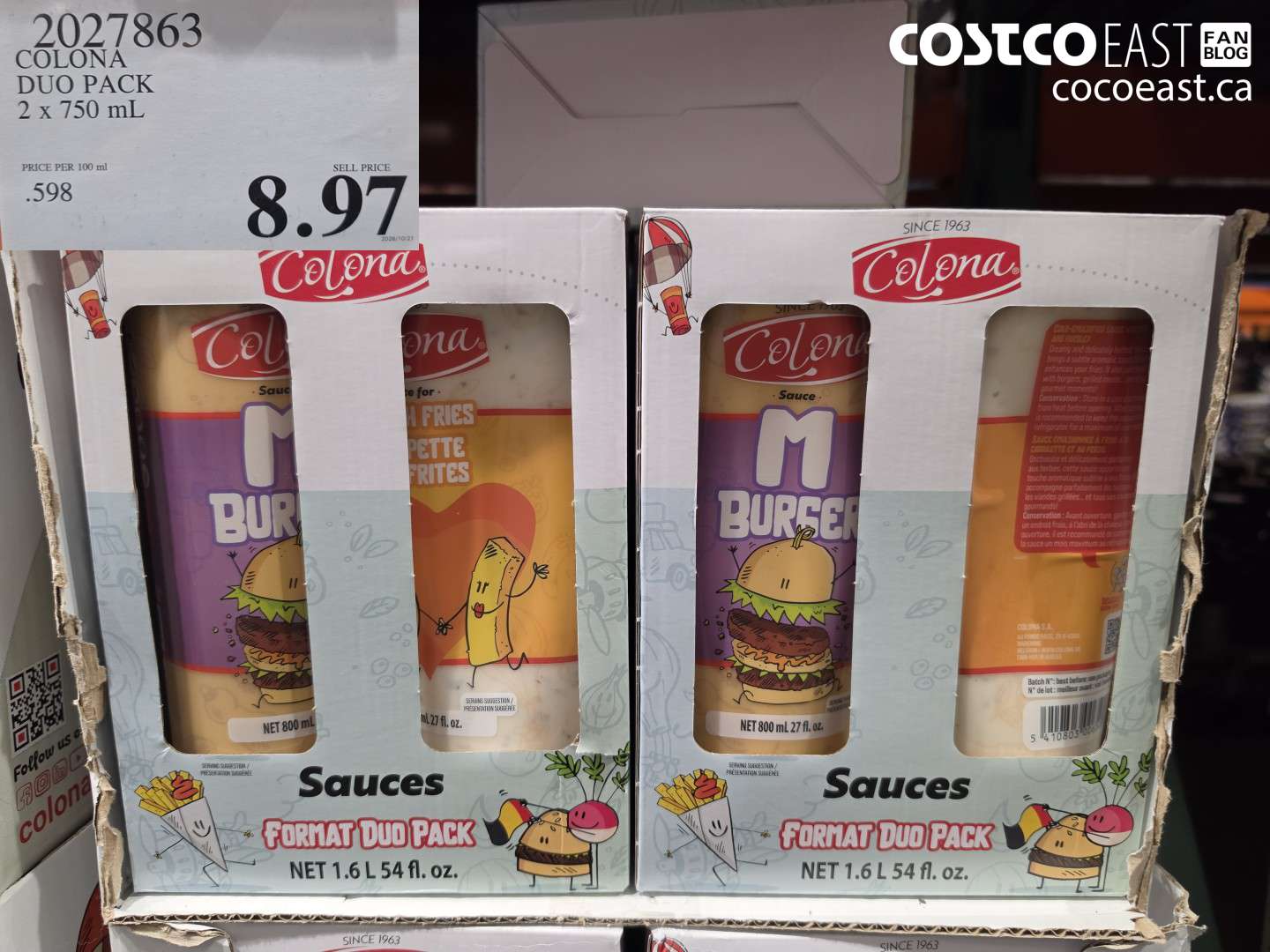 2027863 COLONA DUO PACK 2 X 750 ML $8.97