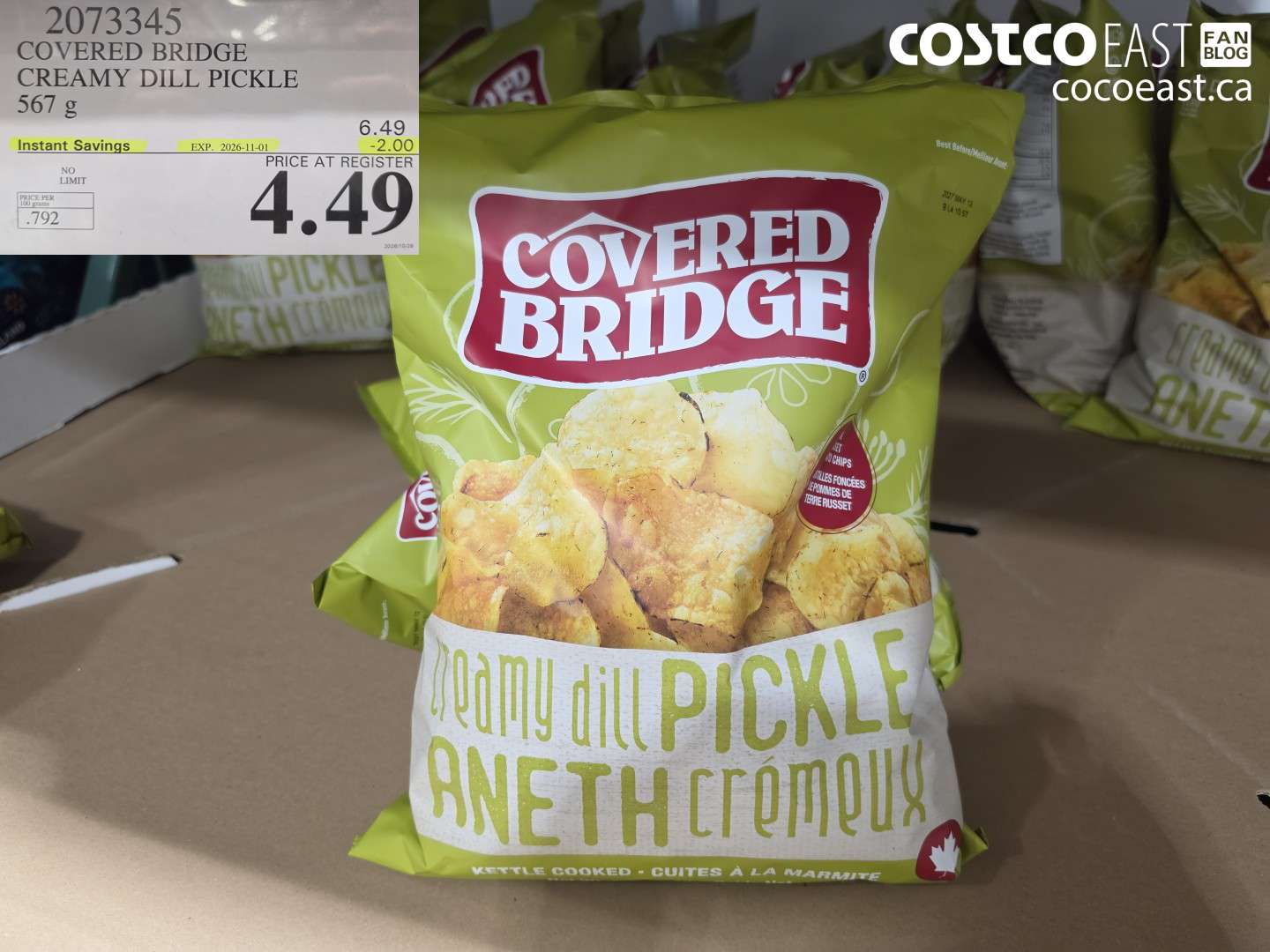 2073345 COVERED BRIDGE CREAMY DILL PICKLE 567 G ($2.00 INSTANT SAVINGS EXPIRES ON 2026-11-01) $4.49