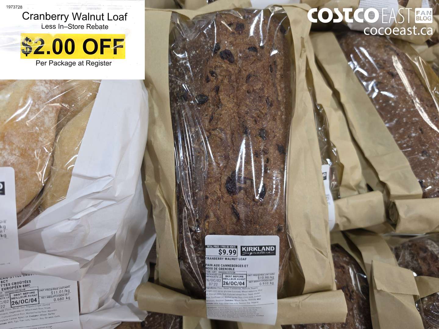 1973728 CRANBERRY WALNUT LOAF ($2.00 INSTANT SAVINGS)