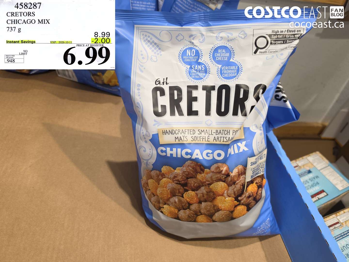 458287 CRETORS CHICAGO MIX 737 G ($2.00 INSTANT SAVINGS EXPIRES ON 2026-10-11) $6.99