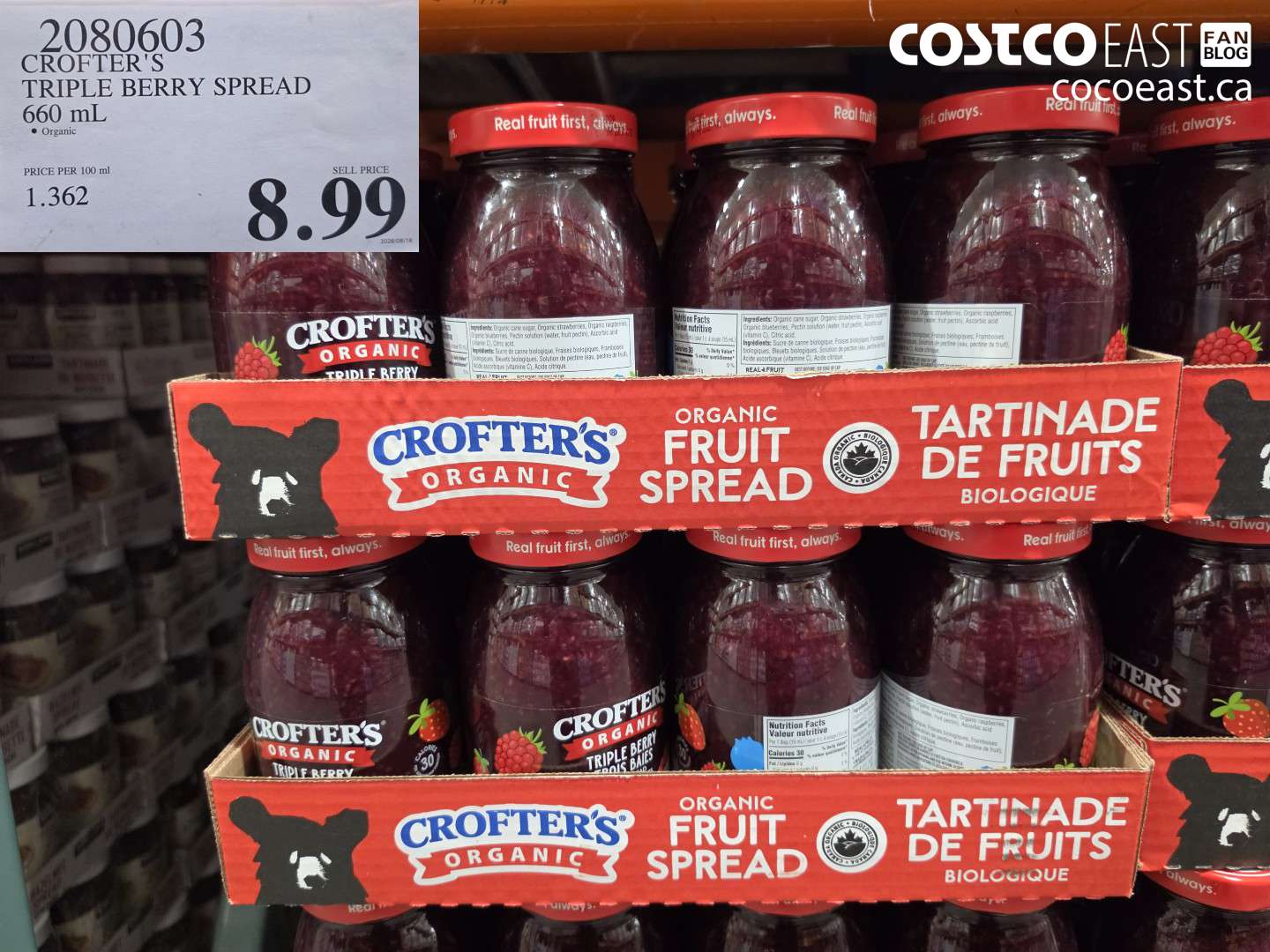 2080603 CROFTER'S TRIPLE BERRY SPREAD 660 ML $8.99