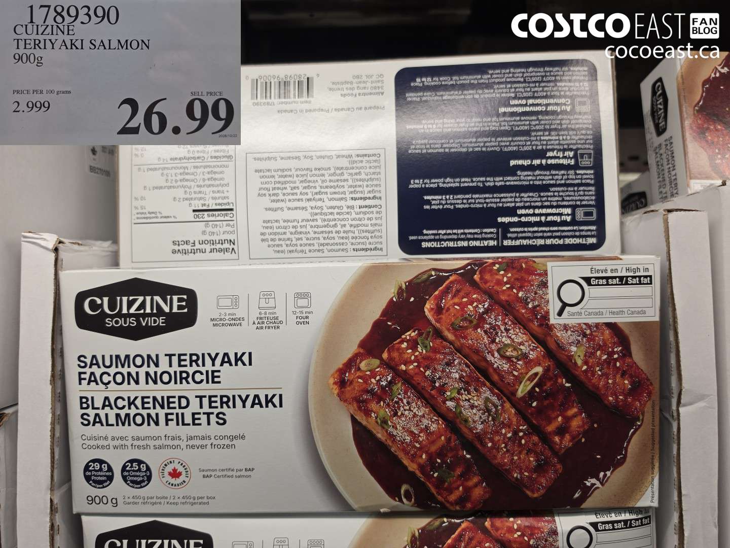1789390 CUIZINE TERIYAKI SALMON 900G $26.99